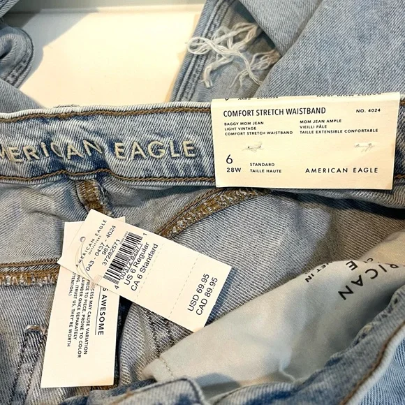 NWT American Eagle Baggy Mom Jean - Picture 5 of 13